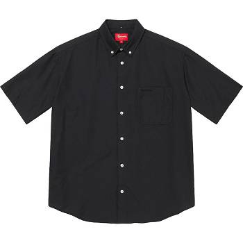Camisas Supreme Loose Fit S/S Oxford Negras | CL384IS
