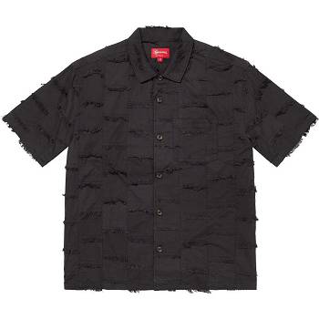 Camisas Supreme Patchwork S/S Negras | CL376MA