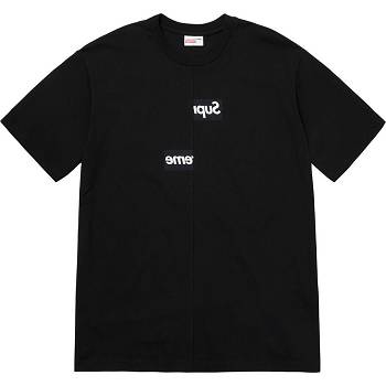 Camiseta Supreme x CDG Split Box Logo Negras | CL194MA