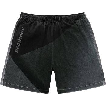 Pantalones Cortos Supreme Geo Velour Negras | CL363DN