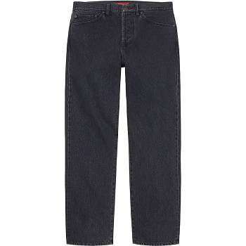 Pantalones Supreme Stone Washed Black Slim Jean Negras | CL434YU