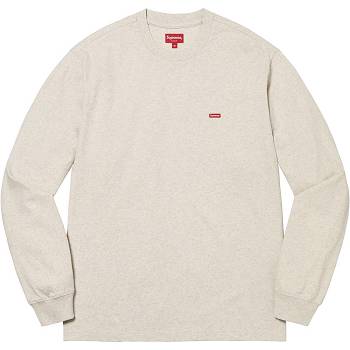 Truien Supreme Small Box L/S Tee Beige | CL343LH